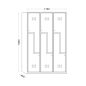 Vestiar COMPACTZ 6 uși 1800x1150x450 mm