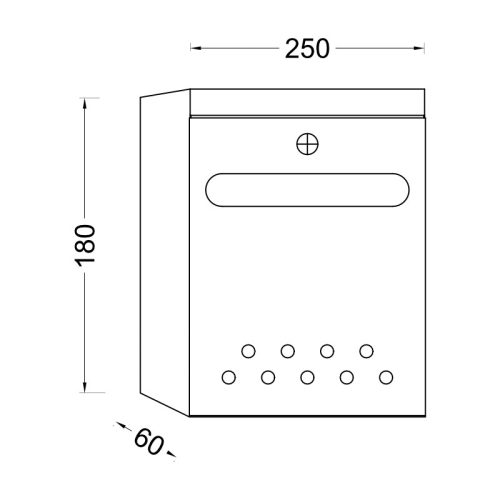 Cutie postala SELECT 250x180x60 mm
