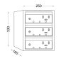 Cutie postala bloc VIENA3 UNIT 1x3 usi 330x250x160 mm