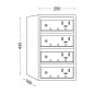 Cutie postala bloc VIENA4 UNIT 1x4 usi 435x250x160 mm
