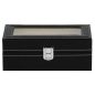 Depozitar ceasuri Ellit® CARE4 piele ecologica 80x205x110 mm negru