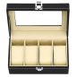 Depozitar ceasuri Ellit® CARE4 piele ecologica 80x205x110 mm negru