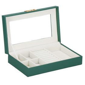   Depozitar bijuterii Ellit® CARE5 piele ecologica 55x235x140 mm verde 