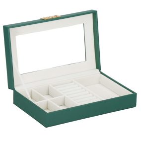   Depozitar bijuterii Ellit® CARE5 piele ecologica 55x235x140 mm verde 