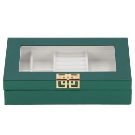   Depozitar bijuterii Ellit® CARE5 piele ecologica 55x235x140 mm verde 