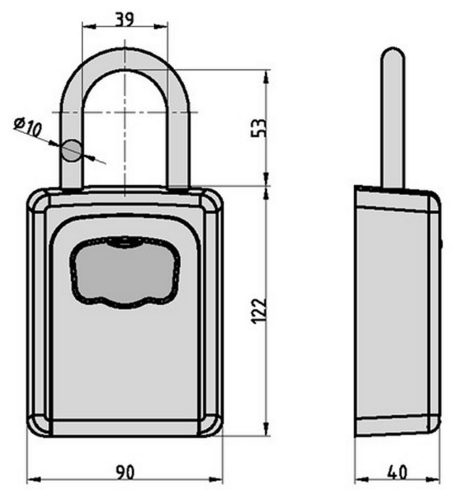 Depozitar cheie Ellit® BasiLockit003 122x90x40mm inchidere cifru 