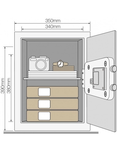 Seif mobila Yale® YEC/390/DB electronic 360x390x350 mm