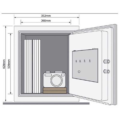 Seif antifoc mobila Yale® YFM/420/FG electronic 420x352x433mm