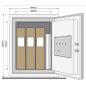 Seif antifoc mobila Yale® YFM/520/FG electronic 522x404x440mm