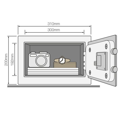 Seif hotel mobila Yale® YSV/200/DB 200x310x200 mm