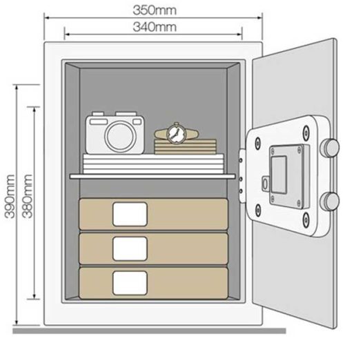 Seif mobila Yale® YSV/390/DB 390x350x360 mm